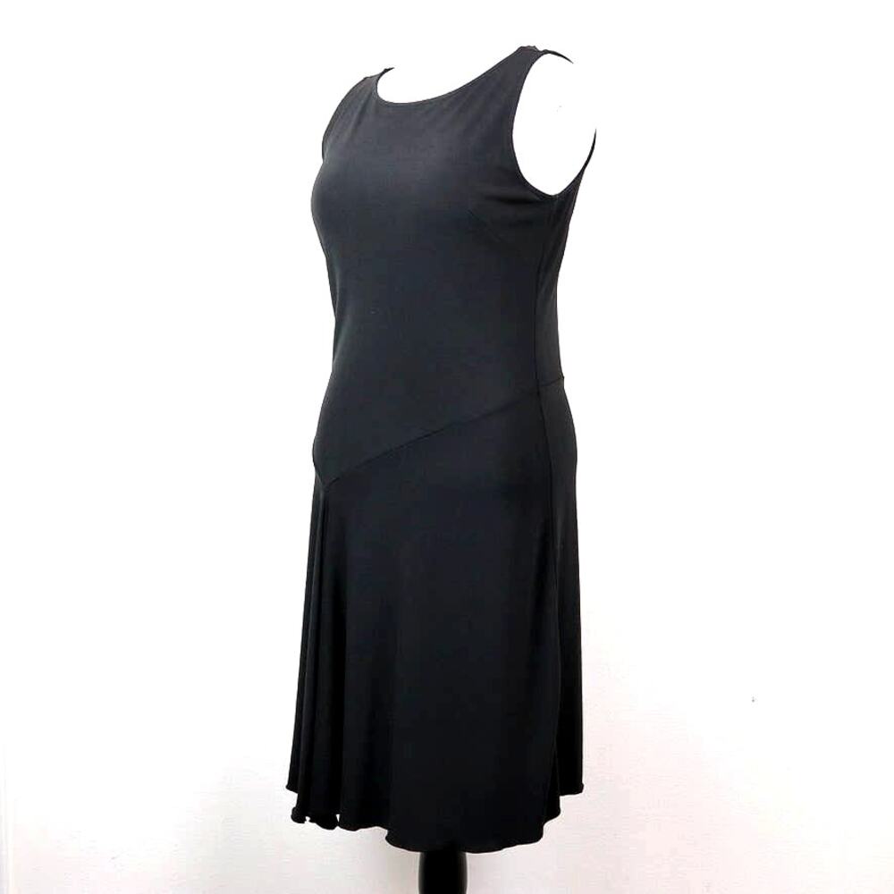 Vintage Ann Taylor LOFT Size 14 Dress Asymmetrical Waistline Black
